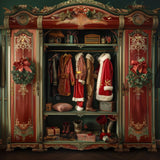 Allenjoy Christmas Santa Closet Photography Backdrop Gbsx-00368