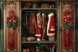 Allenjoy Christmas Santa Closet Photography Backdrop Gbsx-00368