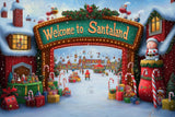 Allenjoy Christmas Santaland Photography Backdrop Gbsx-01052