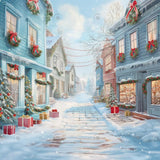 Allenjoy Christmas Shopping Boulevard Photography Backdrop Gbsx-00213