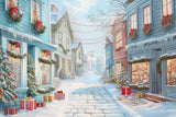 Allenjoy Christmas Shopping Boulevard Photography Backdrop Gbsx-00213