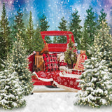 Christmas Truck Photography Backdrop GBSX-99712