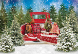 Christmas Truck Photography Backdrop GBSX-99712