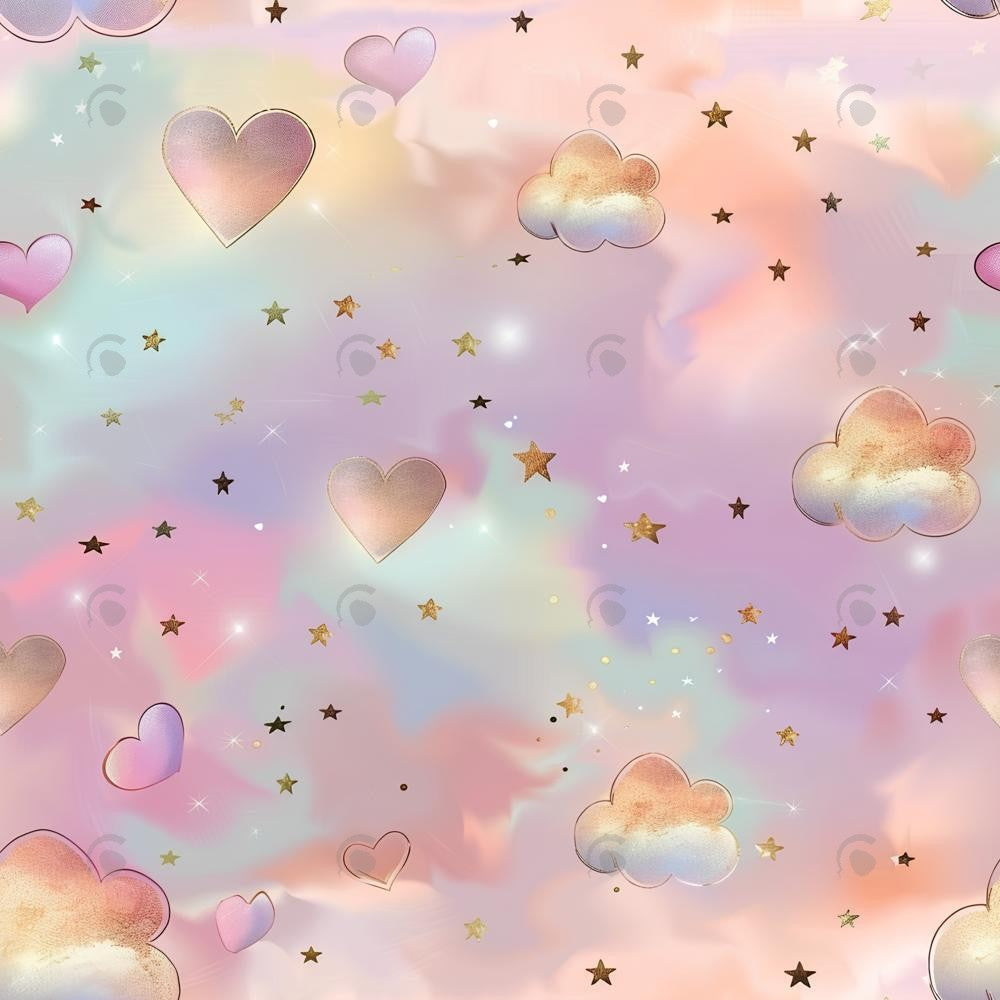 Allenjoy Colorful Valentine Sky Stars And Cloud Photography Backdrop Gbsx-01243