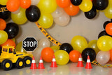 Construction Birthday Balloons Photography Backdrop GBSX-99739