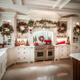 Allenjoy Country Christmas Kitchen Photography Backdrop GBSX-00065