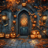Allenjoy Dark Autumn Door Photography Backdrop Gbsx-00791