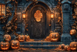 Allenjoy Dark Autumn Door Photography Backdrop Gbsx-00792