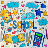 Doodle School Days Photography Backdrop GBSX-99760