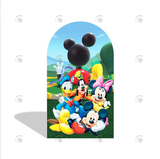 Allenjoy Mickey Mouse Happy Birthday Party Arch Backdrop Wall Cloth Cover