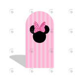 Allenjoy Pink Minnie Birthday Party Arch Backdrop Wall Cloth Cover