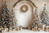 Allenjoy Elegant Arched Christmas Wall  Photography Backdrop Gbsx-01106