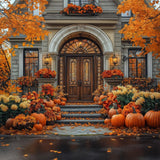 Allenjoy Elegant Autumn Porch Photography Backdrop Gbsx-01099