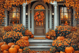 Allenjoy Elegant Autumn Porch Photography Backdrop Gbsx-01100