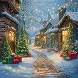 Allenjoy Enchanted Christmas Street Photography Backdrop Gbsx-00193