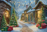 Allenjoy Enchanted Christmas Street Photography Backdrop Gbsx-00193