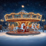 Allenjoy Enchanted Holiday Carousel Photography Backdrop Gbsx-01040