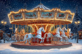 Allenjoy Enchanted Holiday Carousel Photography Backdrop Gbsx-01040