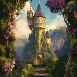 Allenjoy Fairy Tale Princess Castle In Forest Photography Backdrop Gbsx-01229