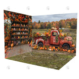 Allenjoy Fall Truck Room Set Backdrop GBSX-00095&GBSX-00093&YM8C-B0487