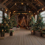 Farm Christmas Trees Photography Backdrop GBSX-99774