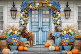 Allenjoy Farmhouse Fall Doorfront Photography Backdrop Gbsx-00848