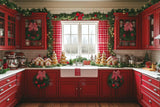 Allenjoy Festive Christmas Kitchen Photography Backdrop Gbsx-01011