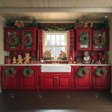 Allenjoy Festive Christmas Kitchen Photography Backdrop Gbsx-01012