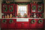 Allenjoy Festive Christmas Kitchen Photography Backdrop Gbsx-01012