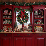 Allenjoy Festive Red Kitchen Photography Backdrop GBSX-00067