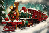 Allenjoy Fine Art Christmas Train Photography Backdrop Gbsx-01126