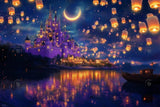 Allenjoy Floating Lanterns Castle Photography Backdrop Gbsx-01053