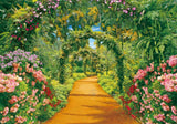 Allenjoy Flower Garden Arch Photography Backdrop Gbsx-00600