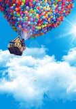 Allenjoy Flying House Blue Sky Photography Backdrop Gbsx-00699