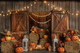 Allenjoy Autumn Barn Door Photography Backdrop GBSX-00515