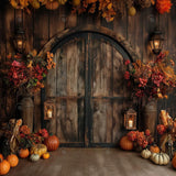 Allenjoy Autumn Barn Door Photography Backdrop GBSX-00551