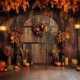 Allenjoy Autumn Barn Door Photography Backdrop GBSX-00552