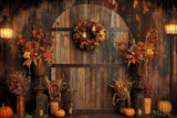 Allenjoy Autumn Barn Door Photography Backdrop GBSX-00552