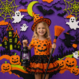 Allenjoy Cute Halloween Paper Craft Photography Party Backdrop GB_01297