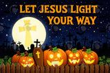 Allenjoy Halloween Pumpkin Cross Photography Party Backdrop GB_01305
