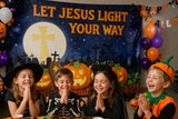 Allenjoy Halloween Pumpkin Cross Photography Party Backdrop GB_01305