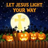 Allenjoy Halloween Pumpkin Cross Photography Party Backdrop GB_01305