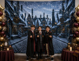 Allenjoy Magical Snowy Town Photography Party Backdrop GB_01311