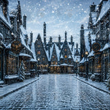 Allenjoy Magical Snowy Town Photography Party Backdrop GB_01311