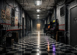 Allenjoy Creepy Arcade Hallway Photography Party Backdrop GB_01315