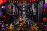 Allenjoy Creepy Arcade Hallway Photography Party Backdrop GB_01315