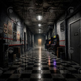 Allenjoy Creepy Arcade Hallway Photography Party Backdrop GB_01315