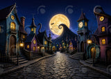 Allenjoy Whimsical Halloween Village Photography Party Backdrop GB_01323