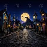 Allenjoy Whimsical Halloween Village Photography Party Backdrop GB_01323