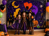 Allenjoy Cute Witch Sisters Photography Party Backdrop GB_01329